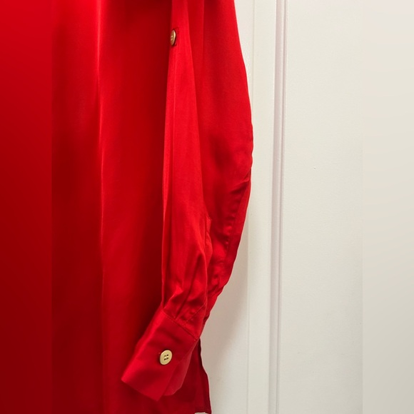 NWT Chloe Kristyn Erin Button Down Top with Tie Belt - Picture 11 of 13